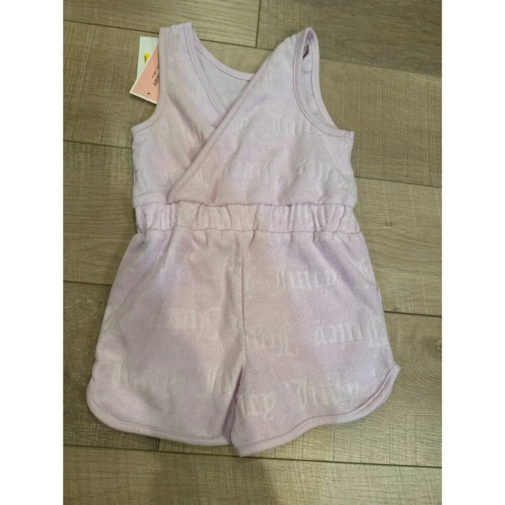 Juicy Couture Girls Pink Terrycloth Romper Sleeveless NEW Size 3T
